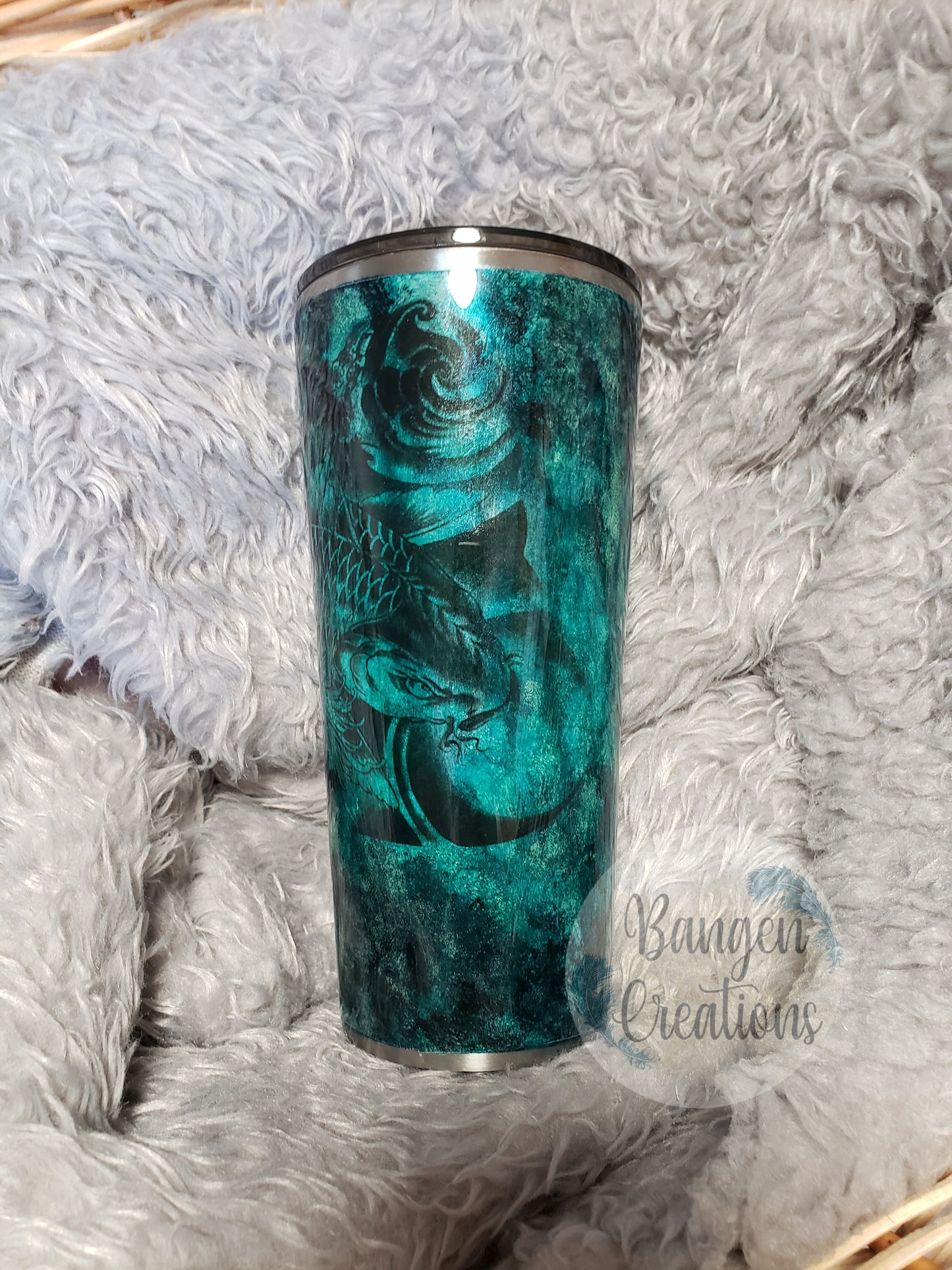 Koi watercolor 24oz tumbler