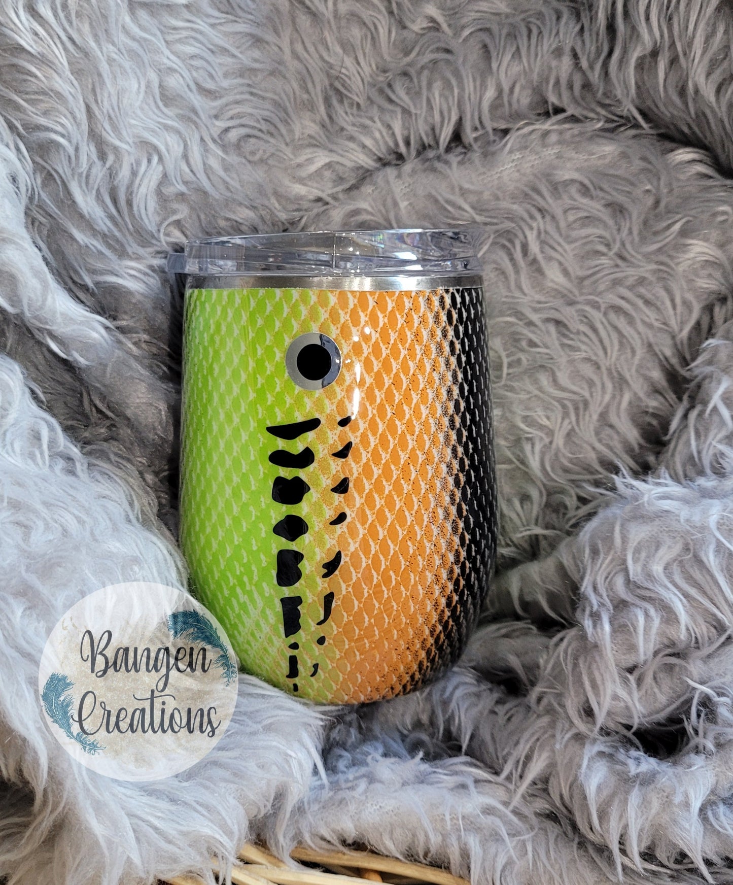 Fishing Lure 12oz wine tumbler