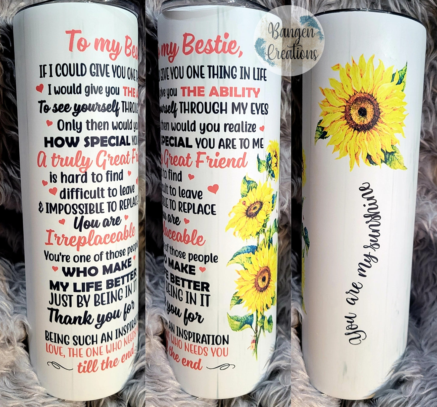 Bestie Sunflower Tumbler