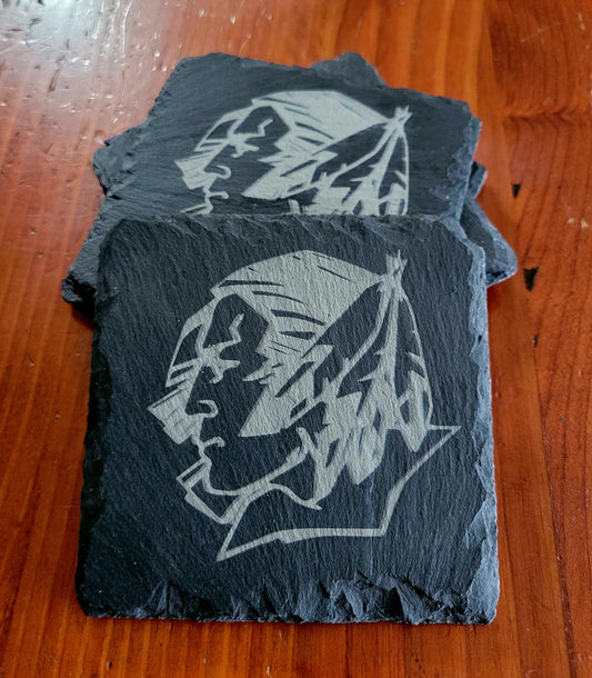 Fighting Sioux Slate Coasters