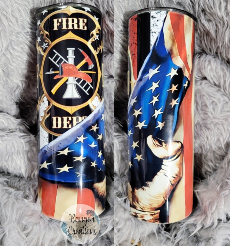 Patriotic Firefighter Tumbler