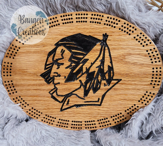 Fighting Sioux Cribbage Board