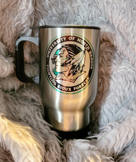 Fighting Sioux Travel Coffee Mug
